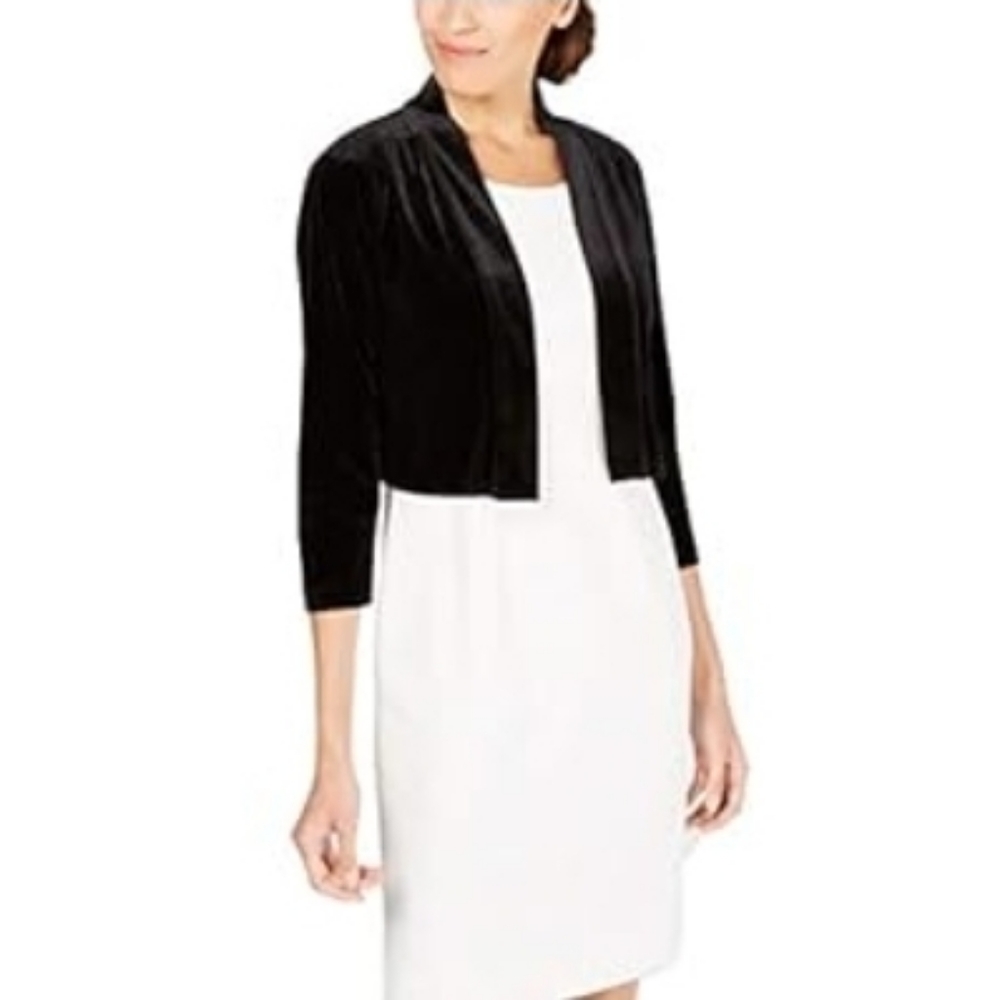 Calvin Klein Black Velvet Shrug